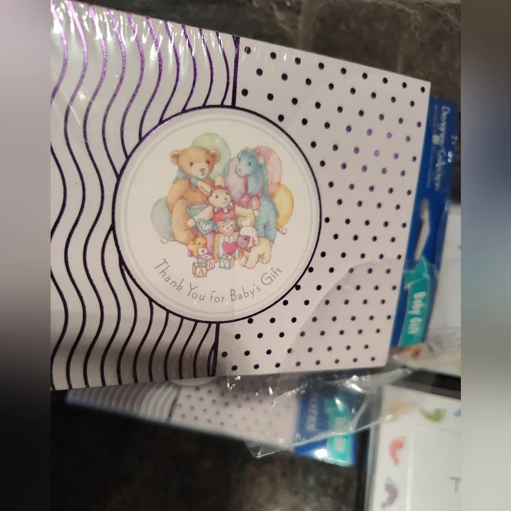Thank You Note Cards Set, Baby Shower